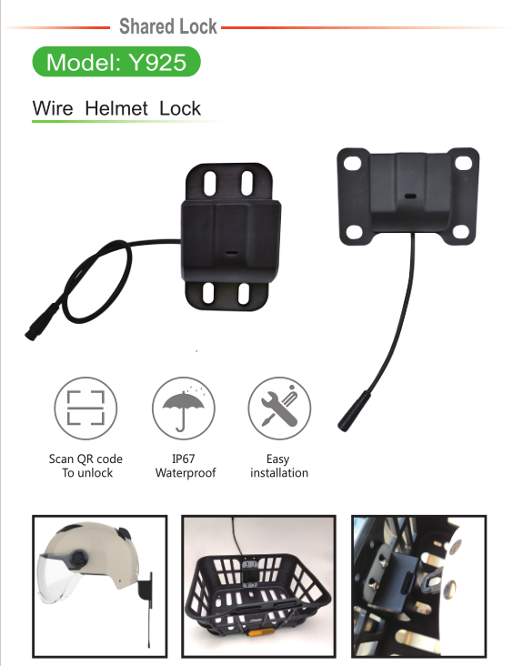 wire helmet lock